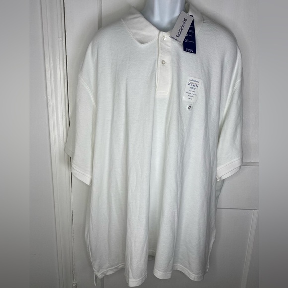 Saddlebred NWT Classic White Polo Shirt - Picture 1 of 4